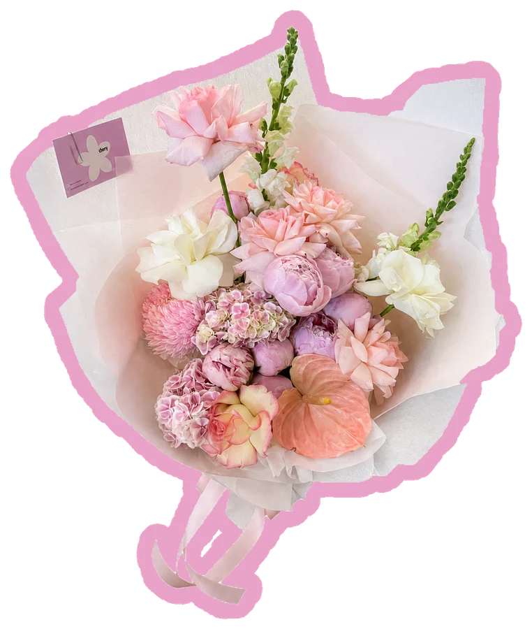 Pastel bouquet sticker