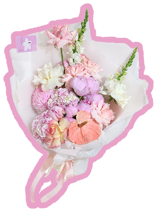 Soft pastel bouquet sticker